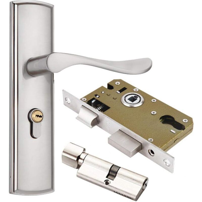 BEBUSINGOTO Edelstahl türschloss schlafzimmer türgriff schloss badezimmer stille einzel türgriff schloss