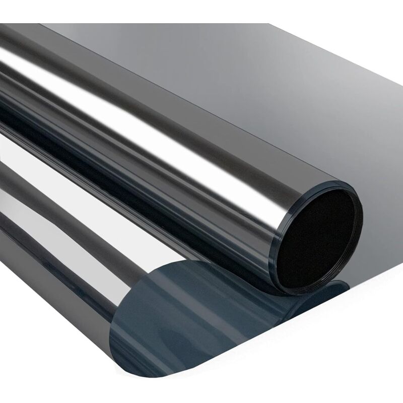 BEBUSINGOTO Einweg-Spiegel-Fensterfolie, Hitzeschutz, Sichtschutz, Temperaturkontrolle, Sichtschutz, reflektierende selbstklebende Fensterfolie für