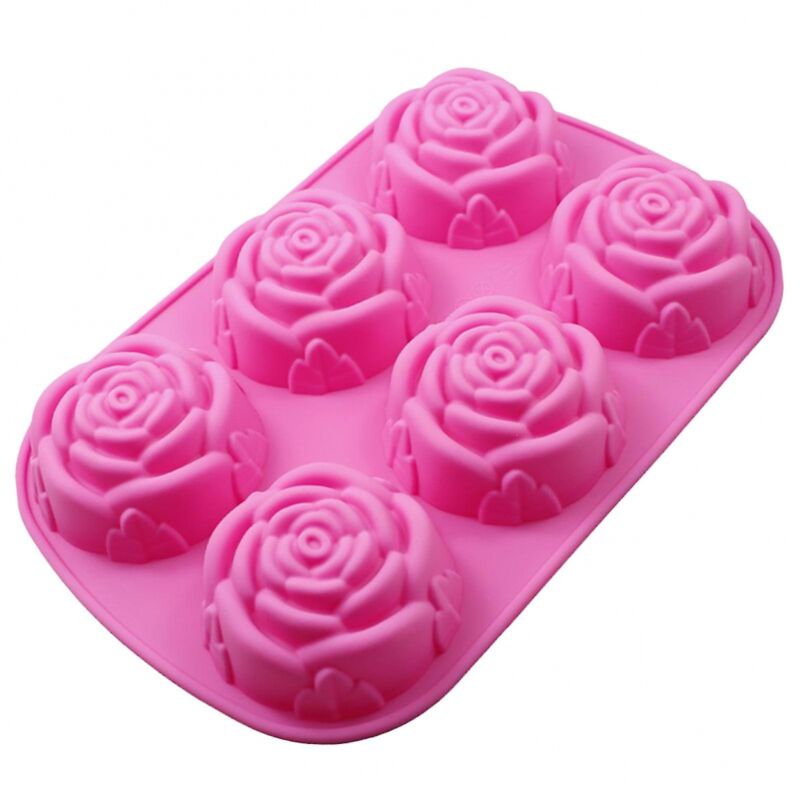 BEBUSINGOTO hohlraum Wiederverwendbare 3D Rose Blume Kuchen Form Antihaft-Fondant Kuchen Form für Küche