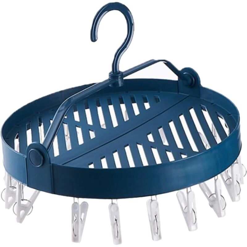 BEBUSINGOTO Klappbarer Wäscheständer Klappbare Kleiderbügel Faltbare Kleiderbügel Edelstahl Sockenbügel Hängender Wäscheständer mit Clip Wäschebügel