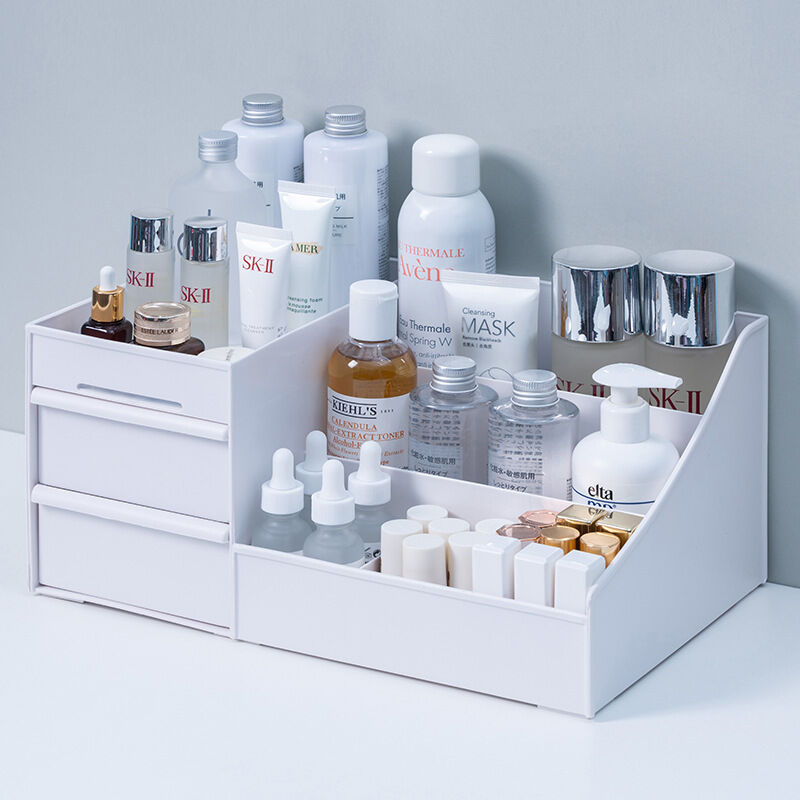 BEBUSINGOTO Make-up-Organizer für Kosmetik, große Kapazität, Kosmetik-Aufbewahrungsbox, Organizer für Schreibtisch, Schmuck, Nagellack,