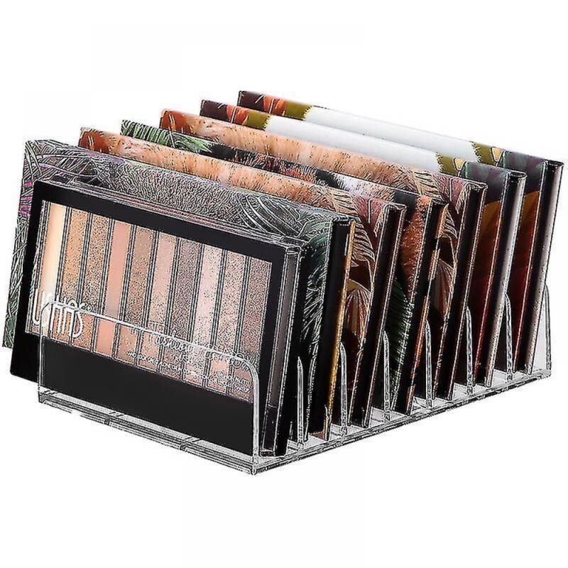 BEBUSINGOTO Make-up-Organizer für Rouge, Kosmetikaufbewahrung, Make-up-Organizer für den Schreibtisch, Lidschatten aus Kunststoff mit 7 Fächern