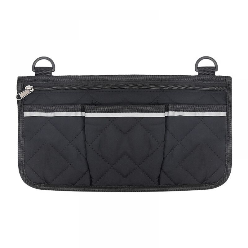 BEBUSINGOTO Rollstuhl-Aufbewahrungstasche mit Taschen, seitliche Aufbewahrungstasche für Rollstühle, universelle wasserdichte Armlehnen-Seitentasche