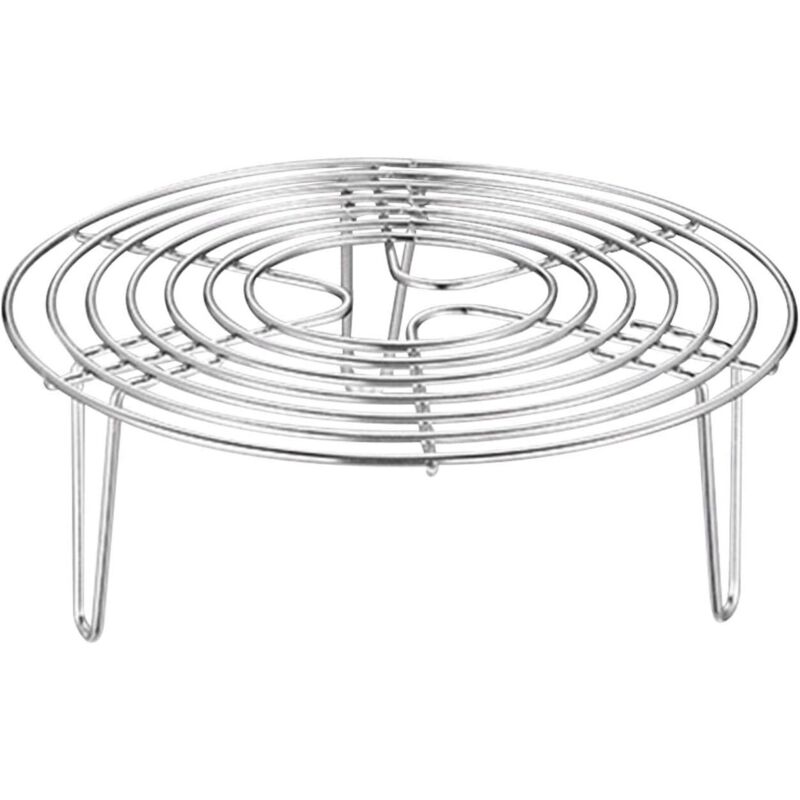 BEBUSINGOTO Rundes Dampfgarer- und Kühlregal, Dampfkesselhalter aus Draht, geeignet für Töpfe, Pfannen, Kochgeschirr (20 x 7 cm)