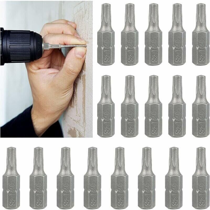 BEBUSINGOTO Schraubendreher-Bit T20 Schlagschrauber-Set, 40-teilig, Sechskant-Bit für Heimwerker, Holzbearbeitung, Autoteile
