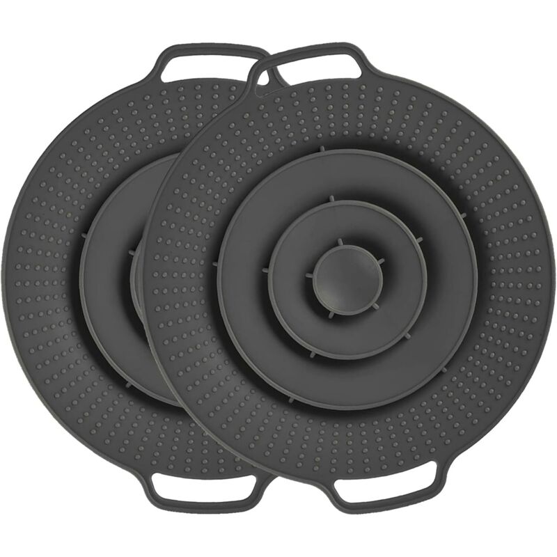 BEBUSINGOTO Silikon-Überlaufdeckel, auslaufsicherer Silikondeckel gegen Überlaufen – Hitzebeständig – Kochfest – Für Pfannen, Töpfe und kochendes