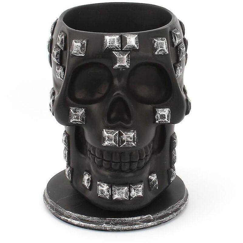BEBUSINGOTO Stiftehalter mit Totenkopf-Skelett, glitzernd, für Zuhause, Büro, Schreibtisch, Schreibwaren, Make-up-Werkzeuge, Aufbewahrungs-Organizer
