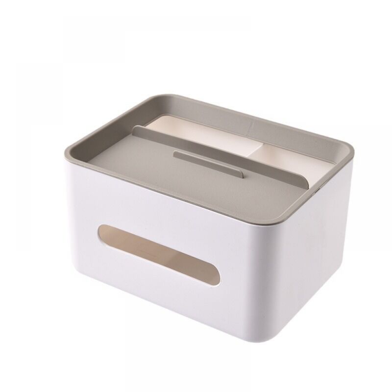 BEBUSINGOTO Taschentuchbox-Abdeckung, rechteckiger Kunststoffhalter für die Aufbewahrung von Fernbedienungen und Schreibwaren im Büro und Wohnzimmer