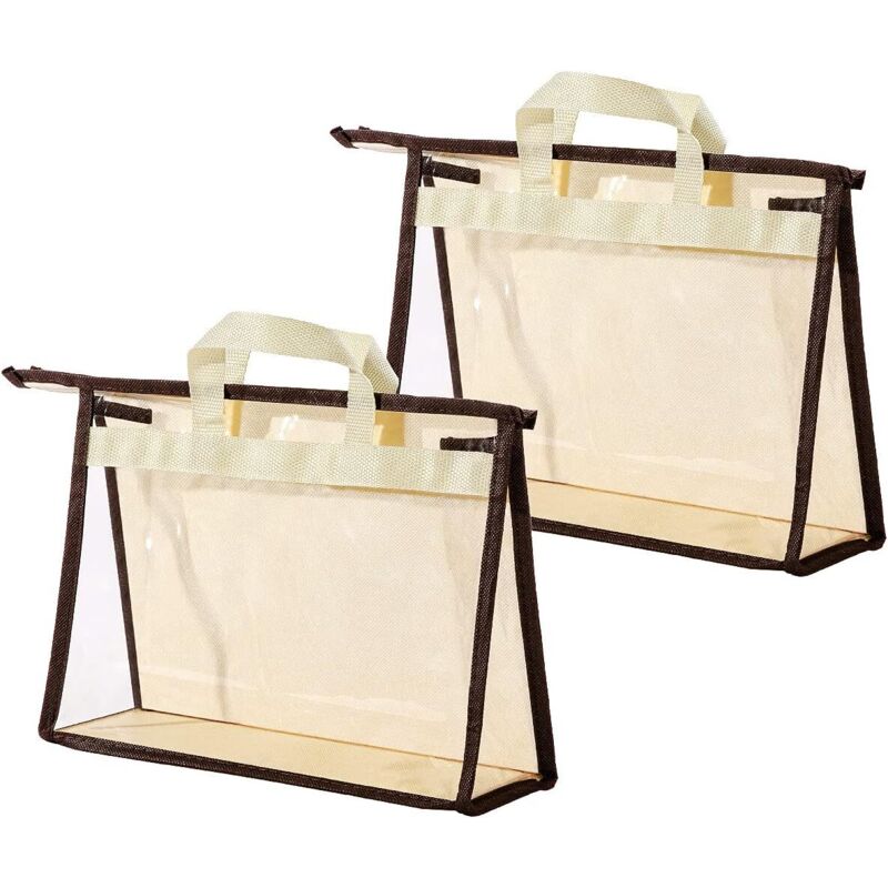 BEBUSINGOTO Transparente Aufbewahrungstaschen für Handtaschen, Handtaschen-Organizer für den Schrank, Hängeaufbewahrungstasche mit Reißverschluss für