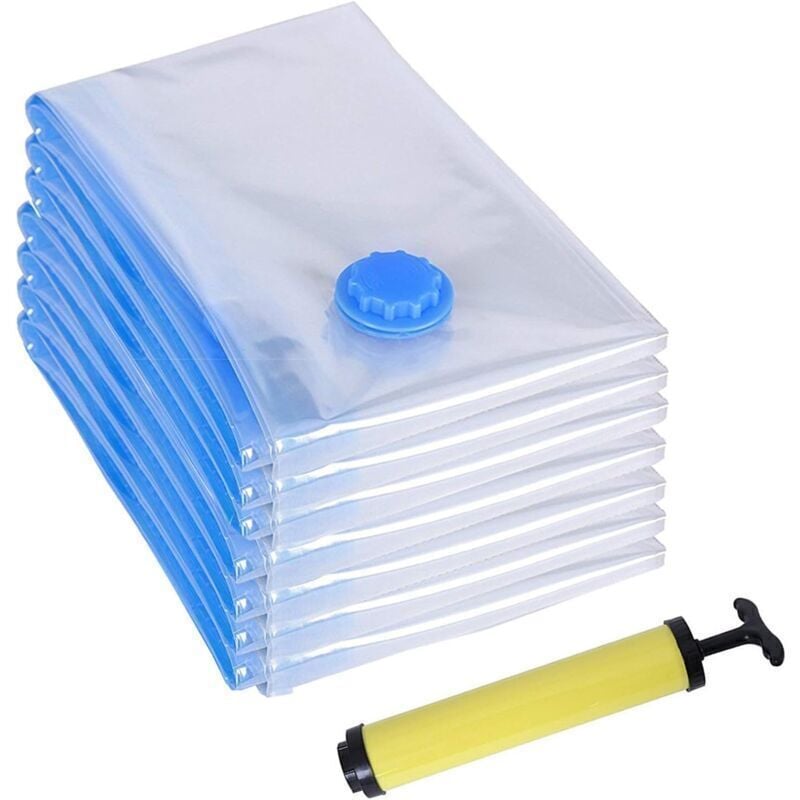 Odipie - Becomer Vakuum-Aufbewahrungsbeutel, wiederverwendbar, Vakuum-Kompressionsbeutel für Kleidung, Steppdecken, Bettwäsche, Kissen,