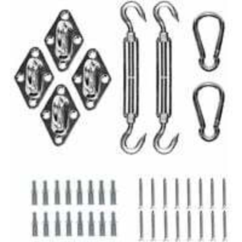 Tonchean - Befestigungsset für Sonnensegel – Zubehör-Befestigungsset aus Edelstahl 304 für Sonnensegel, dreieckige und quadratische Sonnensegel