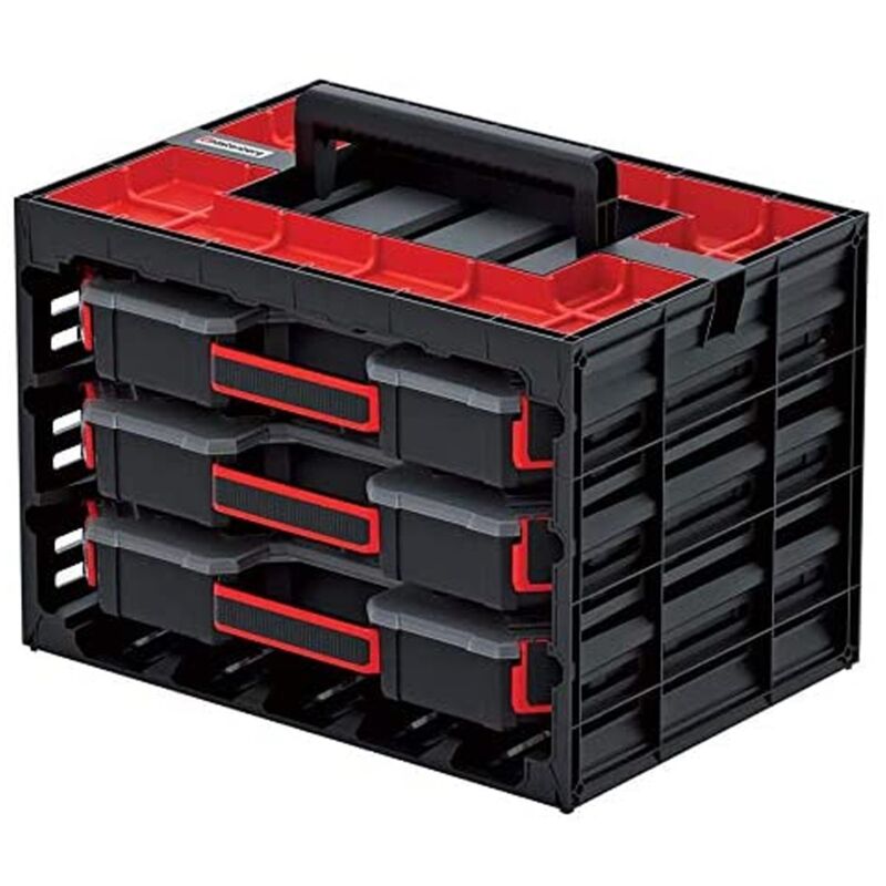 Kistenberg Sortiementskasten Werkzeugkoffer Sortierbox Kleinteilemagazin, Version: KTC40306B, 415 x 290 x 295