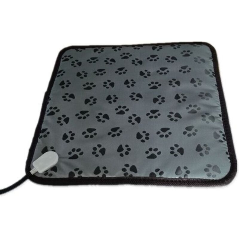 Beheizbare Matte für Katzen und Hunde – Verbesserte elektrische Heizmatte, wasserdicht und verstellbar, Haustier-Heizdecke mit Bissschutzdraht – 45 x