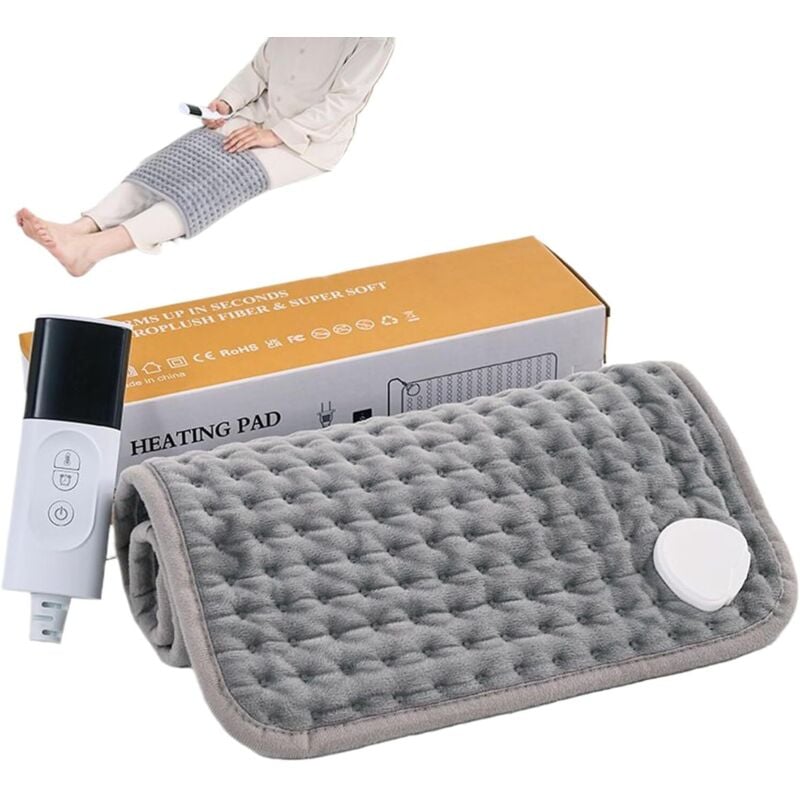 Beheizbares Rückenkissen für die Muskelthermotherapie, tragbare elektrische Heizdecke mit einstellbarer Temperatur und automatischer Abschaltung