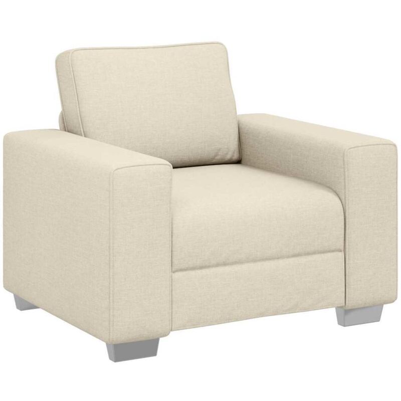 Vidaxl - Sofa mit Kissen mit Kissen Beige 100 x 77 x 82 cm Leinen