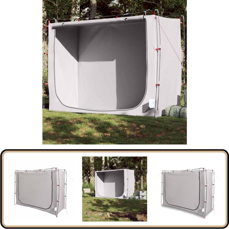 Beistellzelt Grau Wasserdicht - Campingzelt - Beistellzelt - Wasserfestes Zelt - Reisezelt - Gartenzelt