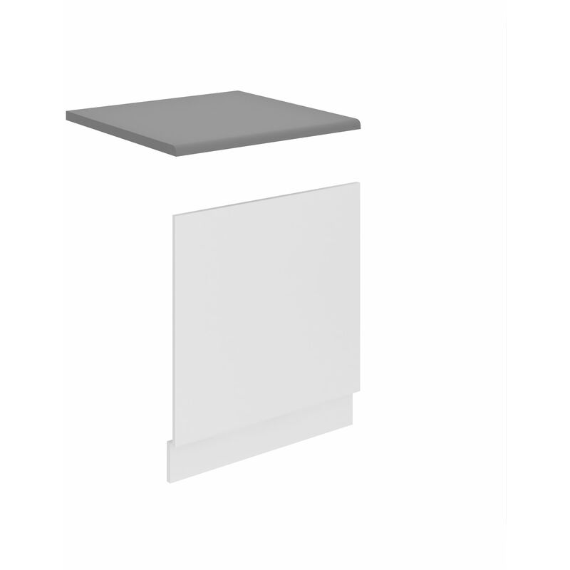 Frontblende für Geschirrspüler po. Frontblende Geschirrspüler 60 cm Breite. Frontplatte für Spülmaschine ohne Griff, Weiß matt - Belini