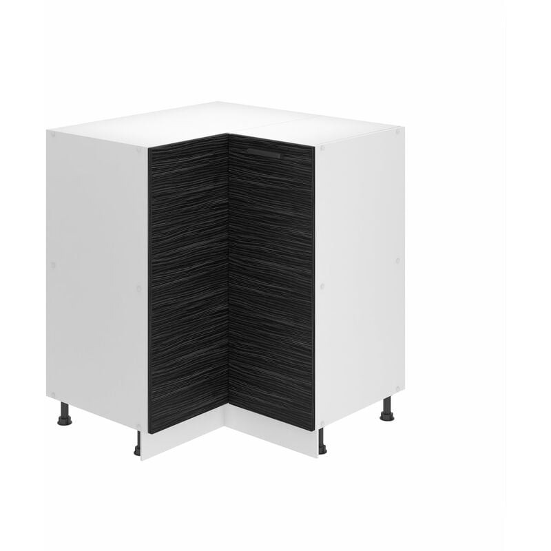 Unterschrank Küche, Küchenunterschrank 90 cm Breite. snp Küchenunterschrank ohne Arbeitsplatte. Eckschrank Küche mit 1 Tür, Königliches Ebenholz