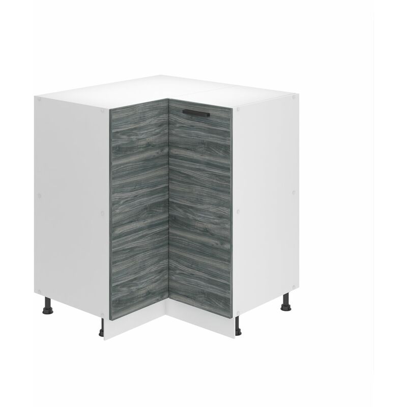 Unterschrank Küche, Küchenunterschrank 90 cm Breite. snp Küchenunterschrank ohne Arbeitsplatte. Eckschrank Küche mit 1 Tür, Glamour Wood - Belini