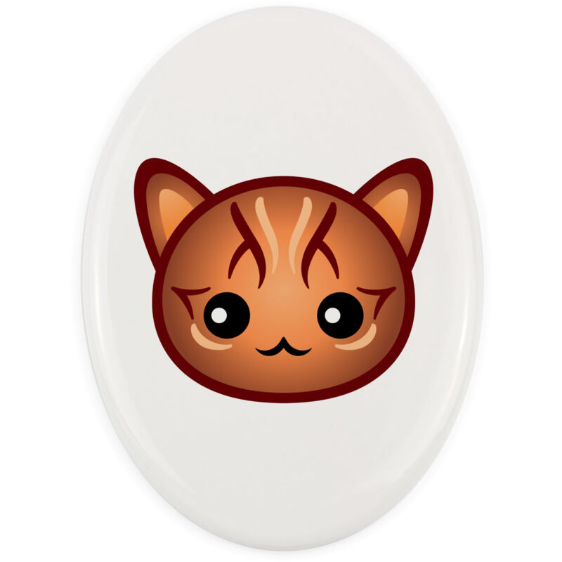 Bengali - keramische Grabsteinfliese mit Grafik und Inschrift von Art-Dog