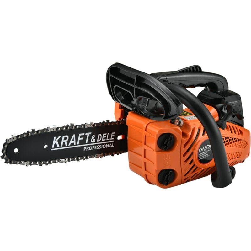 KRAFT&DELE Benzin Kettensäge, 3.9kM, 25cm Schwertlänge, Motorkettensäge, Motorsäge, Gartensäge