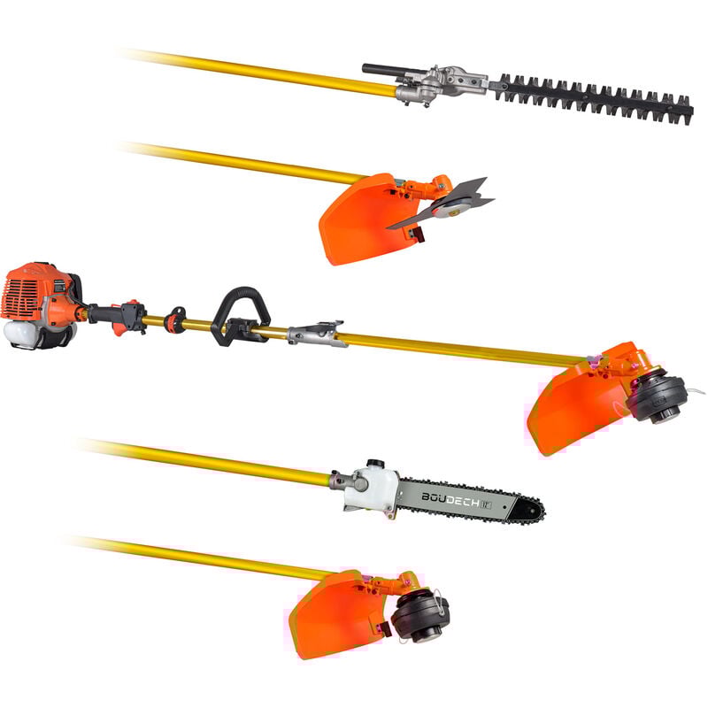 Benzin-Heckenschere 62-ccm-Multifunktionssatz 5 in 1 Kettens�ge-Heckenschere CE-zertifiziert