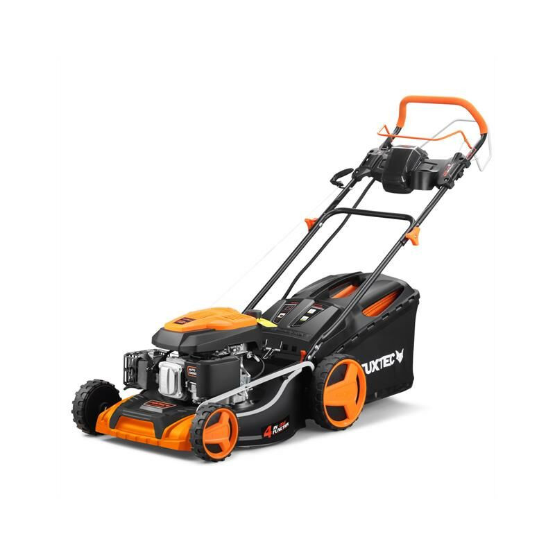 Fuxtec - 4in1 Benzin Rasenmäher FX-RM5196eS mit E-Start - 6PS/4,4kW 51cm Schnittbreite & Höhenverstellung 25mm-75mm 4-Takt mit Hinterradantrieb - 60L