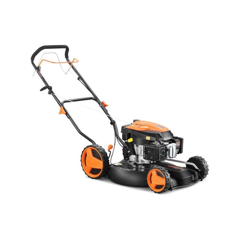 Benzin Rasenmäher Profi Mulchmäher mit 51 cm und Selbstantrieb leistungsstarker 196 cc Motor Motormäher Mulchen FX-RM51SA96 - Fuxtec