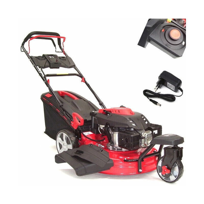 Apex - Benzin Rasenmäher 53cm Trike E-Start Rad-Antrieb Akku Elektrostart 3-Rad 55824