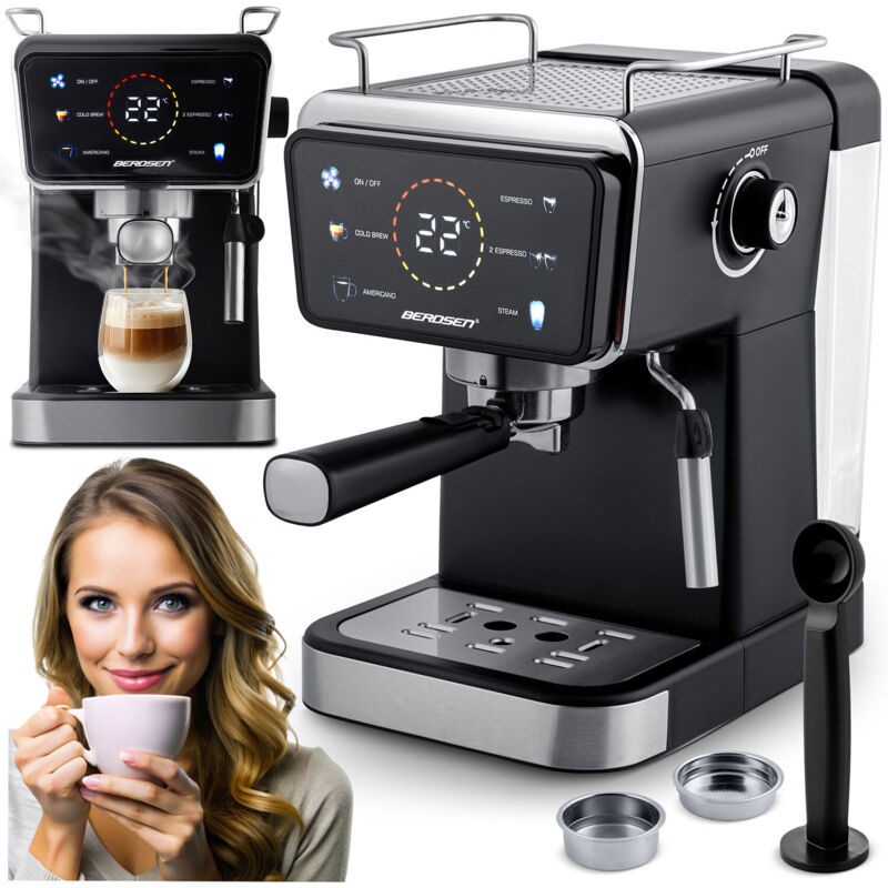 Berdsen BD-771 20-Bar-Espressomaschine, schwarz