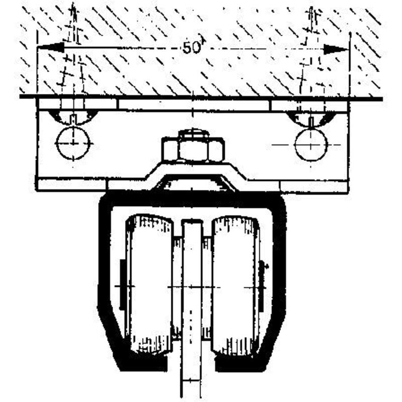 Beschlägegarnitur HELM 75 1-flügelig ohne Laufschiene HELM 75