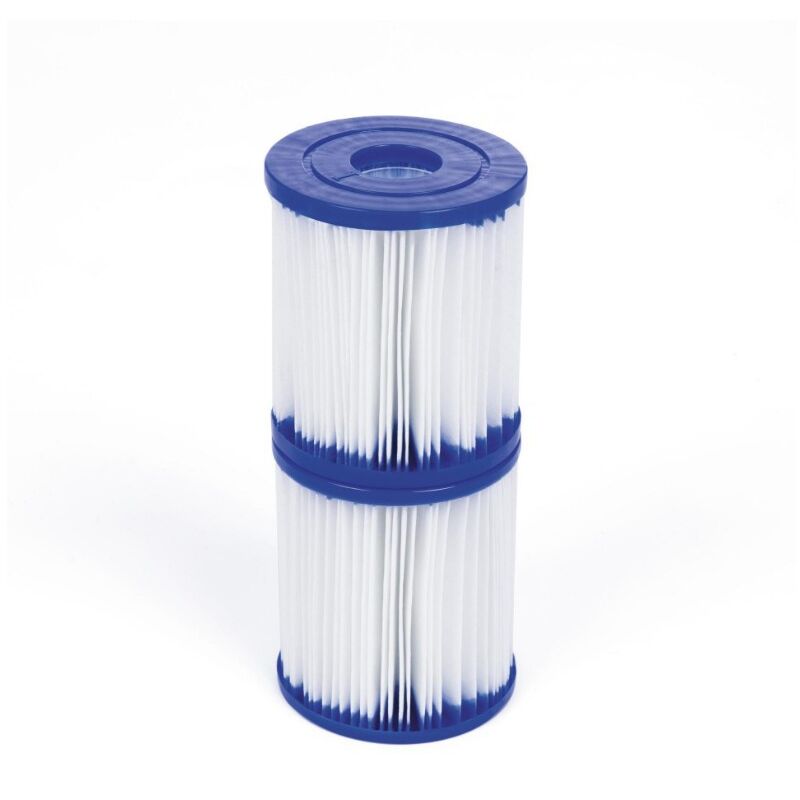 Bestway 58093 Typ-I-Kartuschen, 2 Stück, Bestway 58093 Typ-I-Kartuschen, Typ-I-Schwimmbadfilterkartusche für Bestway-Schwimmbadpumpe,