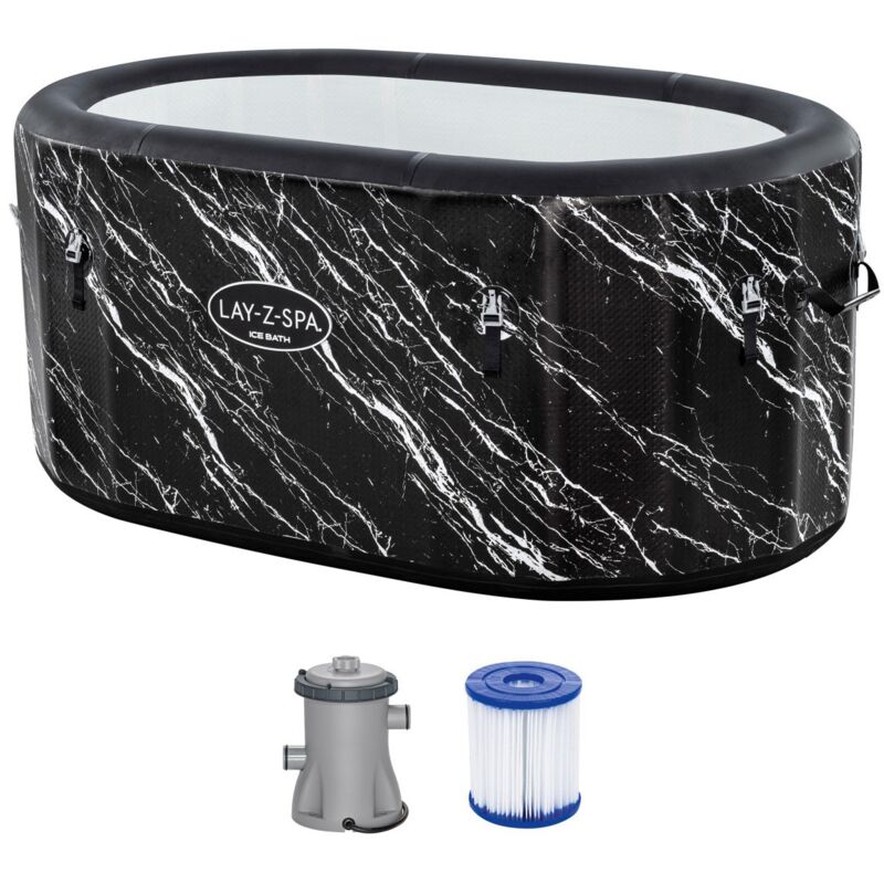 Bestway - Eisbad lay-z-spa FortiFiber Glacial Dip mit Filterpumpe 71 x 92 x 152 cm Eisbad