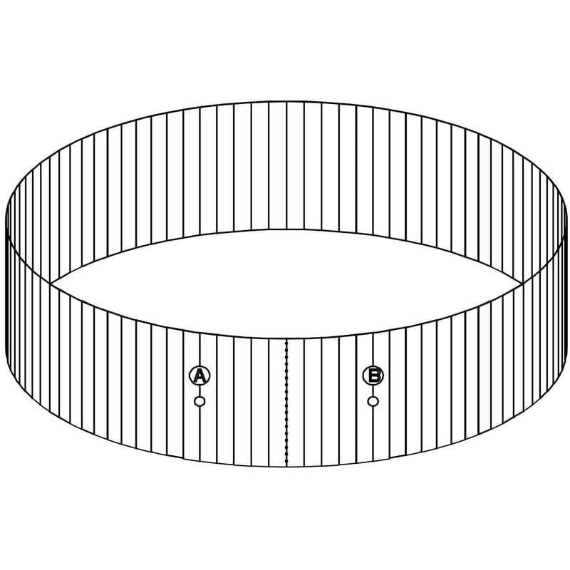 Bestway - Ersatzteil Stahlwand (grau) für Hydrium™ Splasher Pool ø 330 x 84 cm (bis 2021), rund
