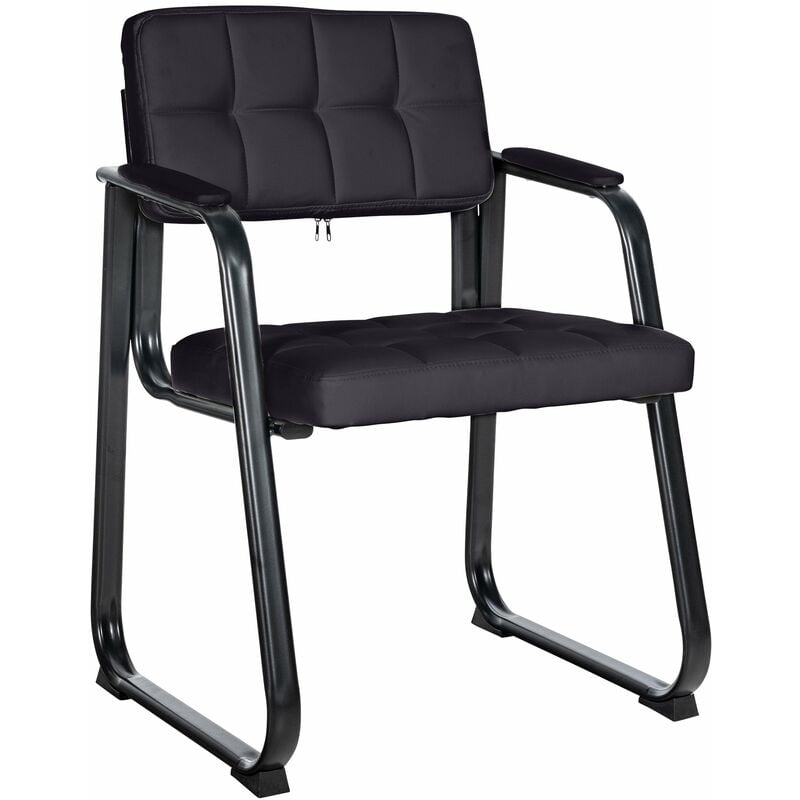 Besucherstuhl Canada b Kunstleder schwarz