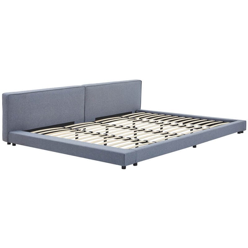 Bett mit Ablage galaxis Größe: 270 x 200 cm, Farbe: Grau Bett Mit Matratze 180X200 - Home Deluxe