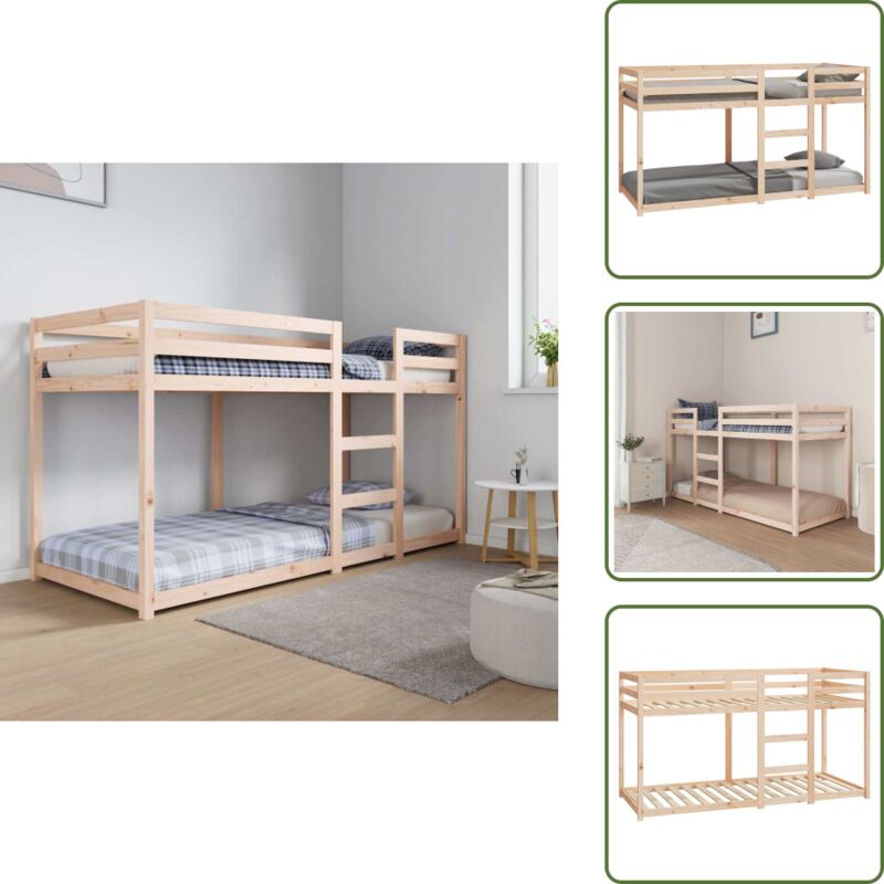 Etagenbett 80x200 cm Massivholz Kiefer - Holzbett - Etagenbett - Jugendzimmer - Doppelbett - Schlafraum