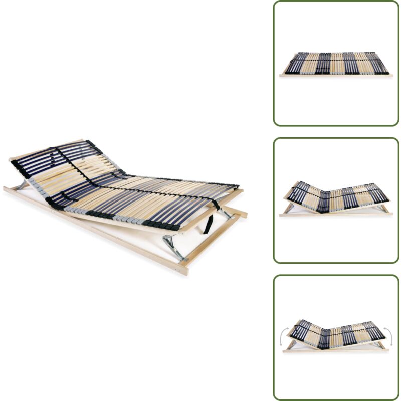 Lattenrost mit 42 Latten 7 Zonen 140x200 cm - Lattenrost - Holzrahmen - Buche - Birke - Lattenrost 140x200
