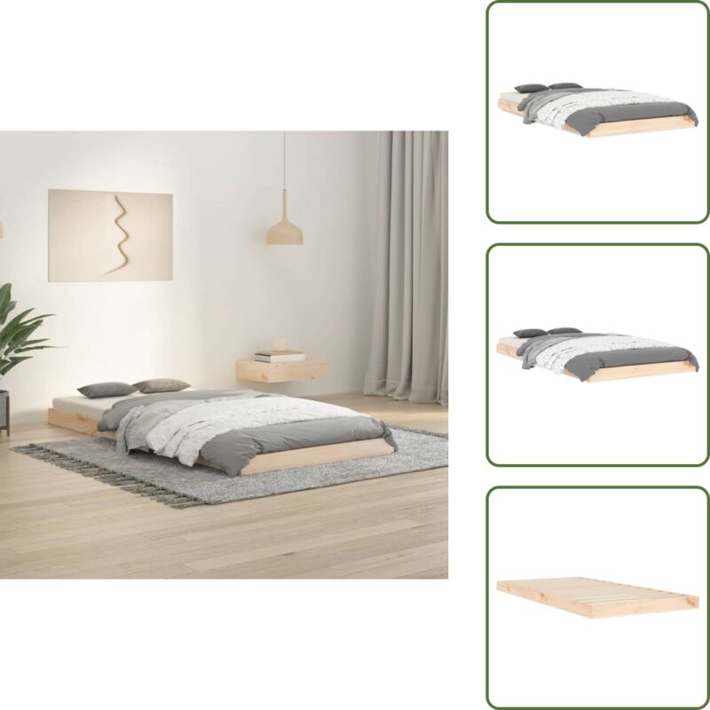 Massivholzbett 90x190 cm Kiefer - Holzbett - Kiefernholzbett - Einzelbett - Jugendzimmer - Gästezimmer