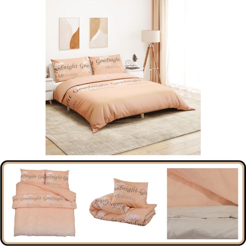 Bettwäsche-Set Rosa 140x200 cm Baumwolle - Bettsachen - Bettwäsche - Baumwollbettwäsche - Rosa Bettwäsche - Duftfreie Bettwäsche