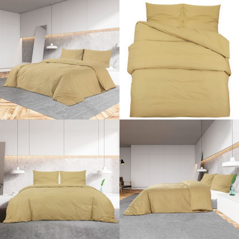 Bettwäsche-Set Taupe 135x200 cm Leichte Mikrofaser - Bettsachen - Bettwäsche - Mikrofaserbettwäsche - Taubenfarbenes Bettwäsche - Doppelbett
