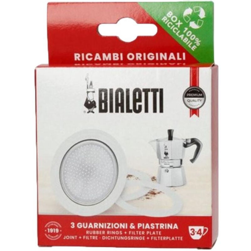 Bialetti - Ersatzteil - Dichtungs- + Filtersatz für 3 Tassen - -