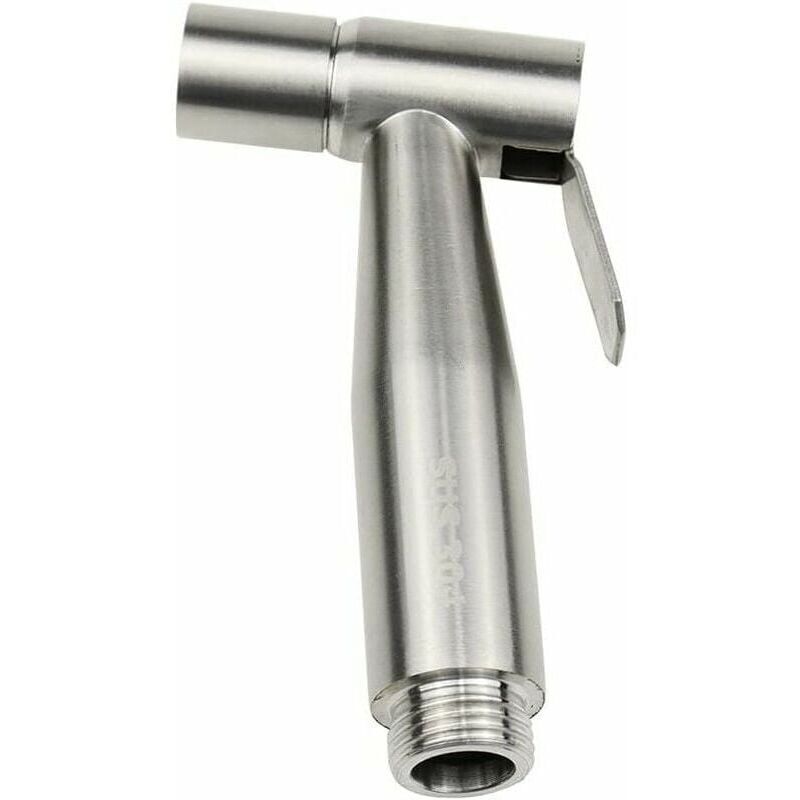 Bidet-Sprüher für die Toilette, Edelstahl-Windel-Sprüher, manuelles Bidet-Sprüher für die persönliche Hygiene, Dusche, Badezimmer, Toilette – Silber