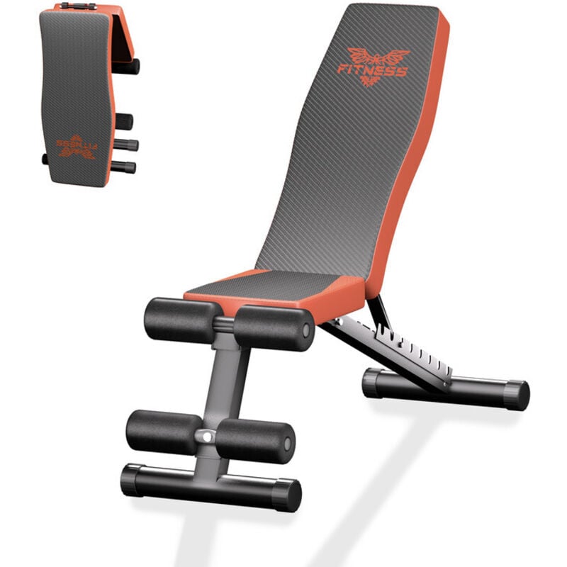 Hantelbank Verstellbar Multifunktions Trainingsbank Training Fitness Bank Bauchtrainer Schrägbank 660LBS Gewichtskapazität - Bigzzia