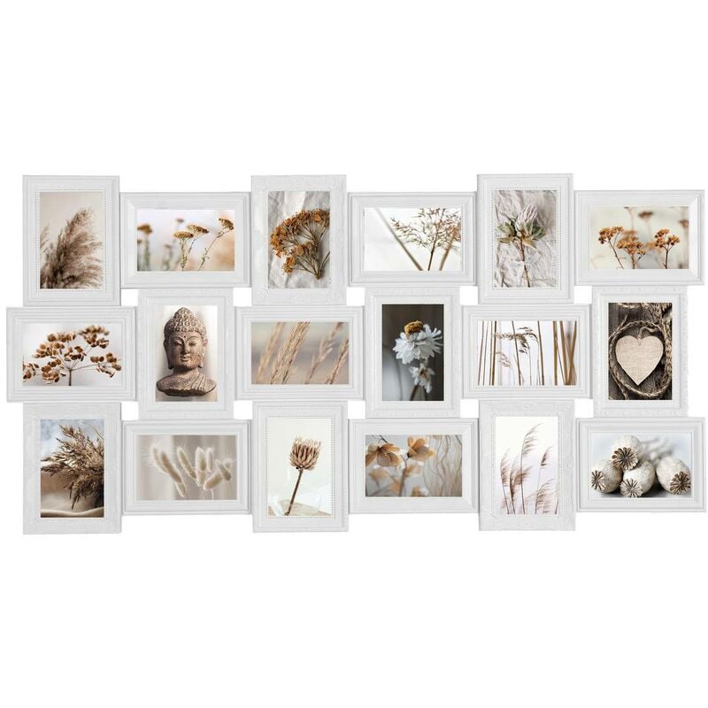 Atmosphera - Fotocollage Suzy - 18 Fotos - weiß créateur d'intérieur