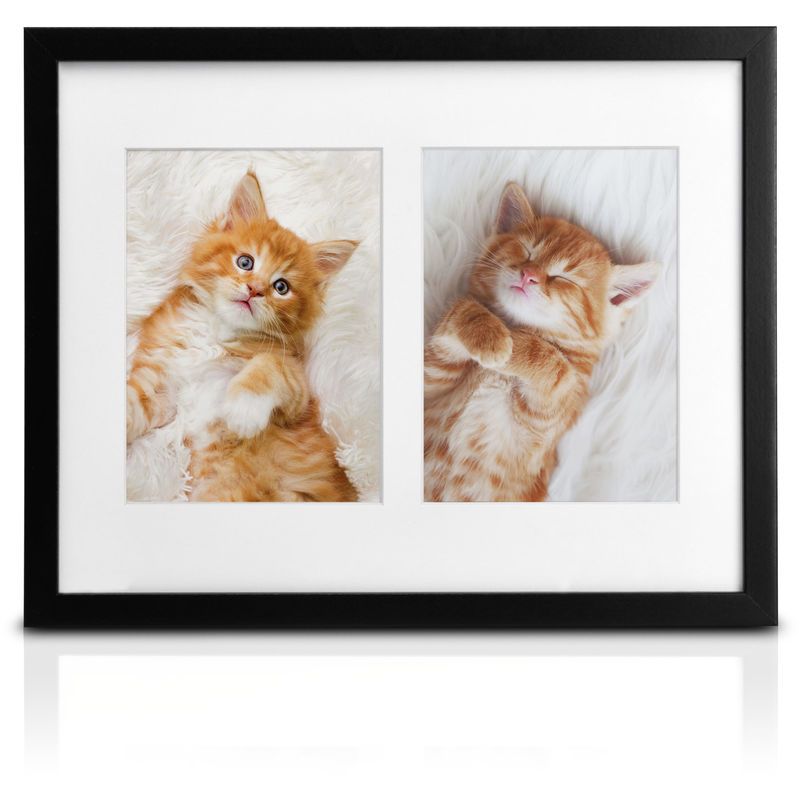 Bilderrahmen Bomoe Galeria 37,5x30cm für 2 Fotos (13x18cm) Schwarz