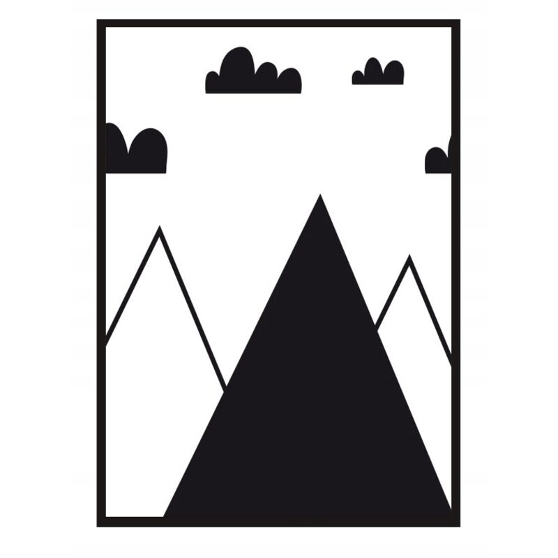 Bildposter im Rahmen, 33 x 43 cm, Scandi Mountains, PD343