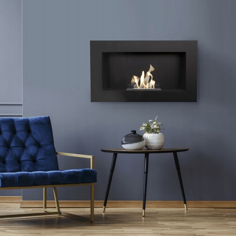Kratki - Bio Ethanol Kamin golf schwarz Wandkamn Deko Bioethanol Wand Design Ja