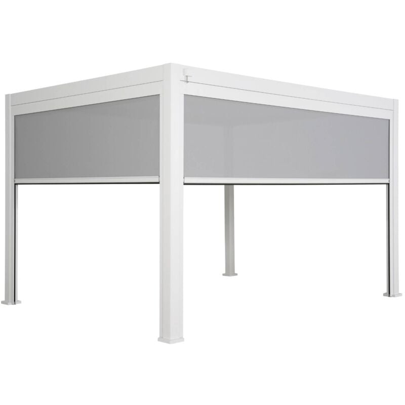 Sweeek - Bioklimatische Pergola Triomphe 3x4m + Markise 3 m + Markise 4 m