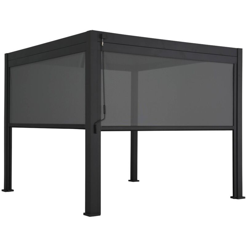 sweeek - Bioklimatische Pergola Triomphe 3x3m V2 mit 2 Markisen 3 m